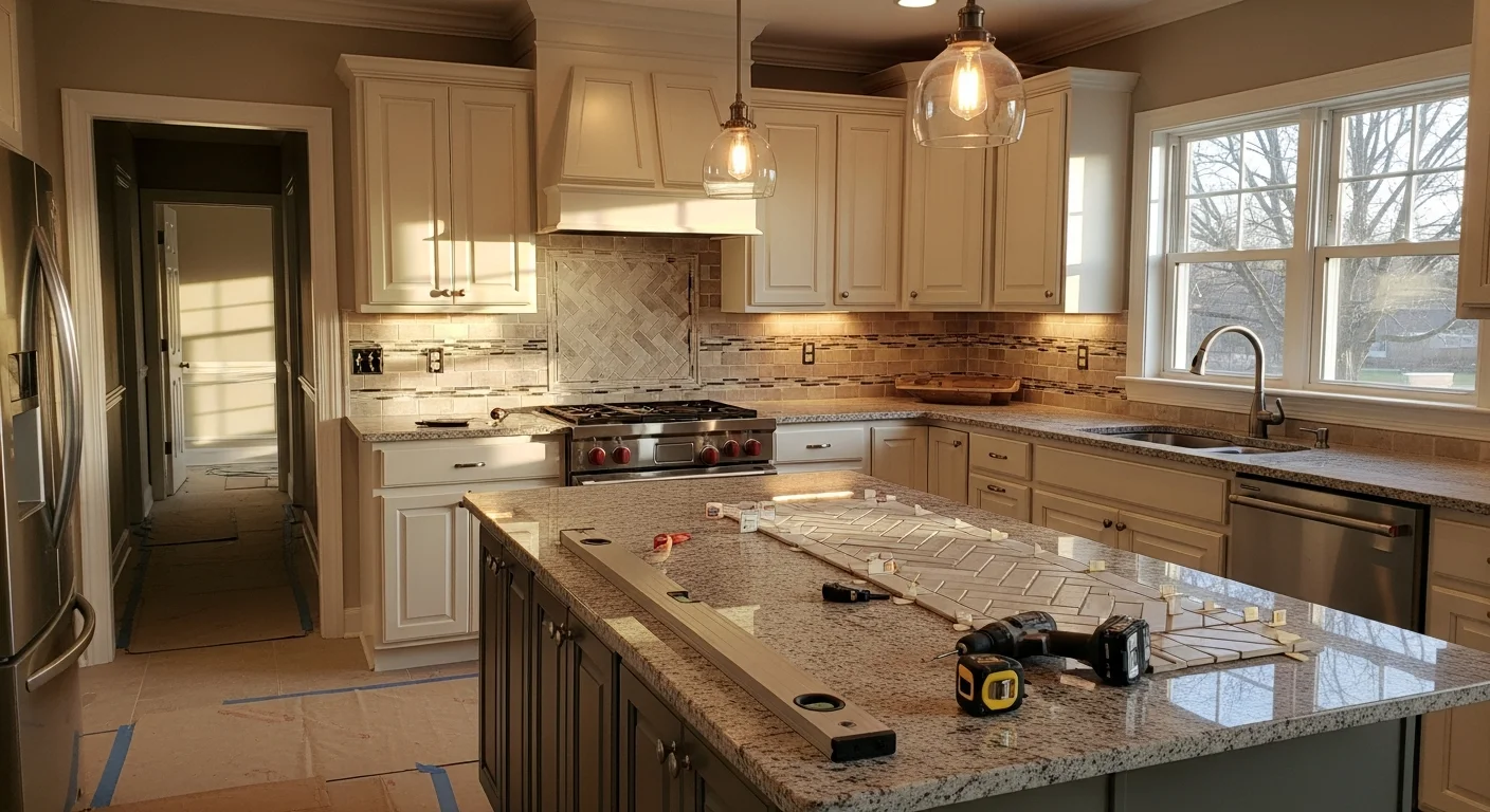 Interior construction and remodeling work in progress